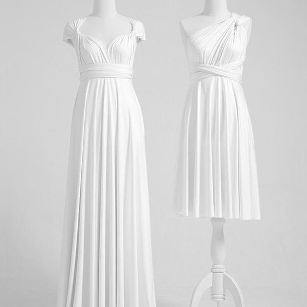 White infinity dress (knee length)